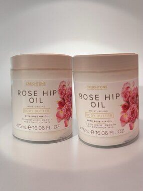 2 Creightons Rose Hip Oil Moisturizing Body Butter 16.06 Fl OZ